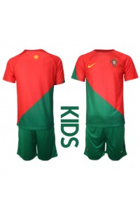 Portugal Babyklær Hjemme Fotballdrakt til barn VM 2022 Korte ermer (+ Korte bukser)